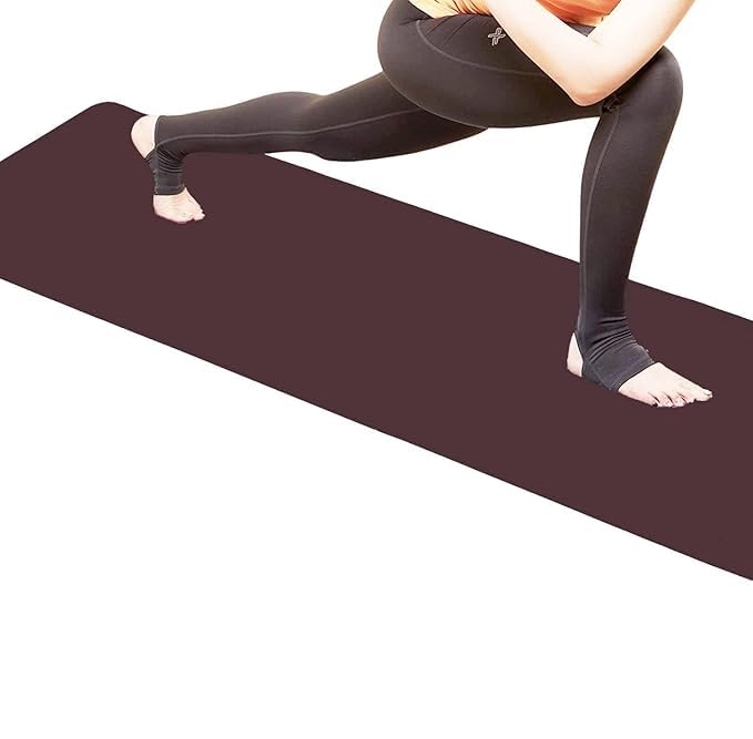 Image of Yoga Mats For Women Yoga Mat For Men Exercise Mat For Home Gym Mat Anti Slip YogaMate 5mm Workout Mat YogaMat For Kids Yoga Mate Gym Mats - Ethylene Vinyl Acetate (Brown, 4 mm)
