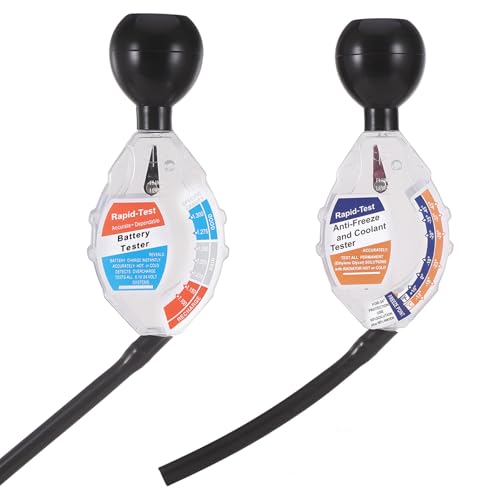 Starvortex KFZ Frostschutzprüfer & Autobatterie-Tester, Schnelltest-Aräometer für Autobatterieflüssigkeit und Kühlmittel, Kühlwasser Messgerät für Auto Transporter E-Bike für Winter Sicherheit