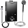 Portable Tankless Water Heater Propane | 16L 4.21GPM Indoor Outdoor Gas Hot Water Heater with Digital Display,Instant Propan Water Heaters for Camping & RV & Trips & Boat Cabins (Black)