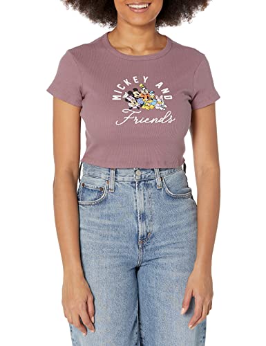 Disney-Womens-Mickey-and-Friends-Group-Crop-T-Shirt Disney-Womens-Mickey-and-Friends-Group-Crop-T-Shirt