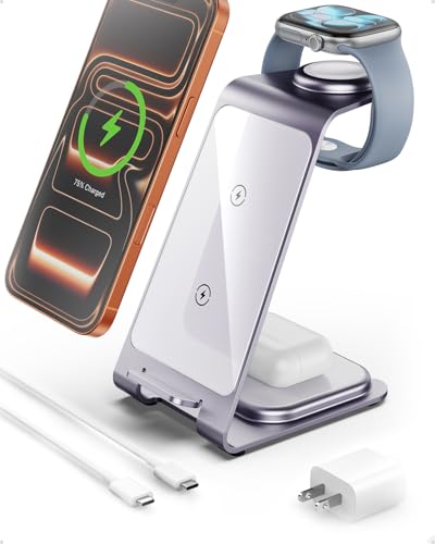 Station de charge sans fil Y93 lavande au design épuré premium