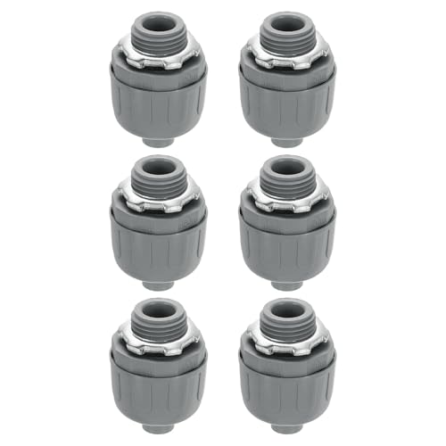 Conectores herméticos NPT de 3/8 para proteger cables en jardín y zonas húmedas gris