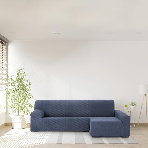 Housse de canapé d'angle extensible Thor taille M avec méridienne droite - 4