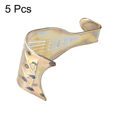 Image of uxcell Solid Picture Hooks Hangers Rail Hanging Hook Color Zinc-Plated 52mmx34mm Bronze 5pcs