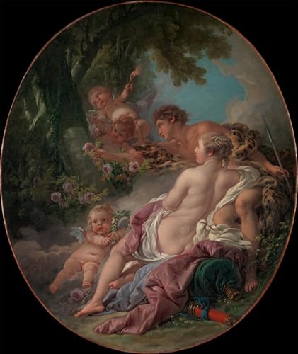 Affiche Artistique Angélique et Medoro Toile Décoration du Salon