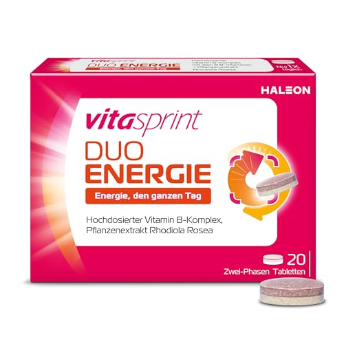 Vitamine - Vitasprint Duo Energie 2-Phasen-Tabletten, 20 St. – Mit hochdosiertem Vitamin B-Komplex zur Verringerung von Müdigkeit und Pflanzenextrakt Rhodiola Rosea