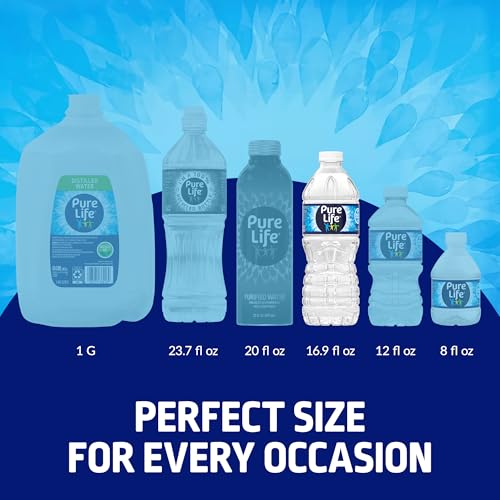 Pure Life Purified Water Bottles, 24 Pack - Still Bottled Water Enhanced with Minerals for a Crisp Taste, Plastic Bottles - 16.9 Fl Oz