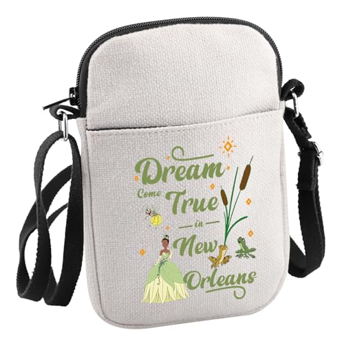Princess Frog Gift Dream Come True in New Orleans Crossbody Bag Cartoon Movie Fan Gift (Dream Come True CB)