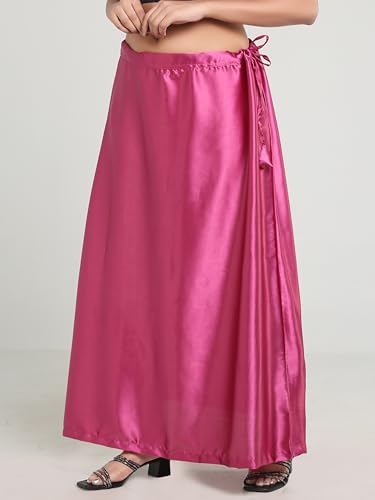Image of Madhu Fashion Women's Satin Saree Petticoat Saree Underskirt