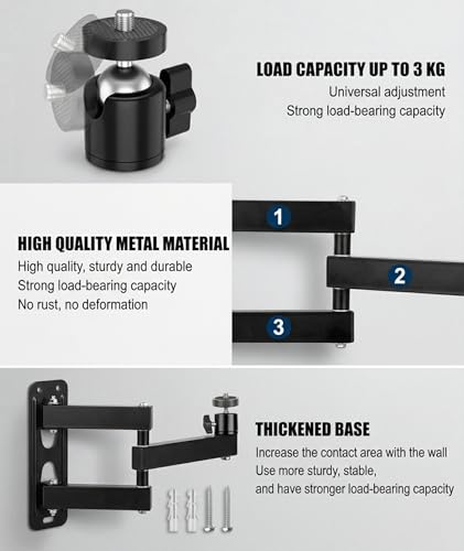 Image of Ceiling Projector Wall Mount Stand- Adjustable Tilt&Swivel Hanging Projector Holder Wall Mount Stand Rack Stand