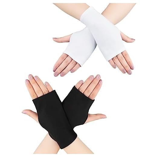 2 Juegos De Guantes Sin Dedos Con Protector Solar, Guantes Sin Dedos, Guantes Cortos Elásticos De Medio Dedo, Adecuados Para Protegerse Del Sol Al Salir, Unisex