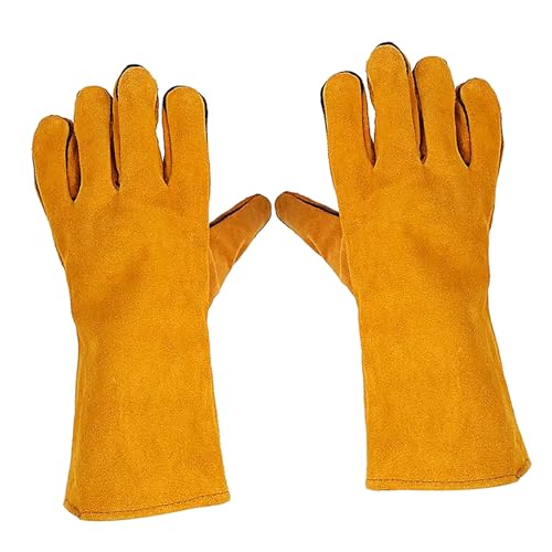 WHAMVOX Guantes de Trabajo Largos de Protección para Jardín y Construcción con Forro de Algodón Cómodo Resistentes y Reforzados Unisex Talla para Exteriores y Manejo Eléctrico