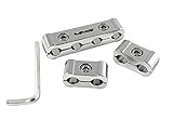 VMS RACING 3pc piece CHROME Billet Aluminum Spark Plug Cables WIRE SEPARATORS Dividers Organizers Holders Kit Set Compatible with V4 V6 V8 Engine 8mm 9mm 10mm wires