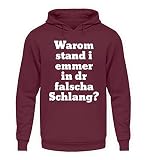 generisch ¿Estás de pie en la Serpiente Falsa? Sudadera con Capucha Unisex de Schwaben. Granate XL