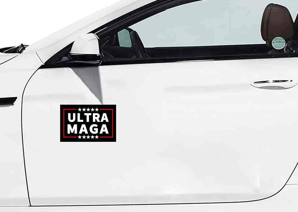 2 Pack Anti Joe Biden Ultra MAGA Car Magnet Proud Republican America 2022 Funny Magnet Auto Truck Fridge Magnetic Bumper Decal