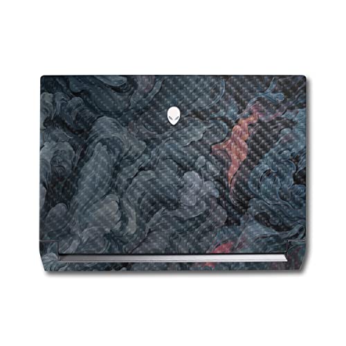 Image of MightySkins Carbon Fiber Skin Compatible with Alienware M17 R5 (2022) Full Wrap Kit - Storm Cloud | Protective, Durable Textured Carbon Fiber Finish | Easy to Apply & Change Styles | Made in The USA