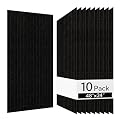 Olanglab Acoustic Wall Panels 10 Pack, 48 x 24 per Acoustic Panels Sound Absorbing, Decorative Sound Panels for Home Studio and Office, Black