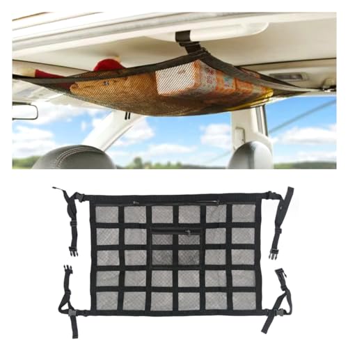 Car Ceiling Cargo Net Pocket, 30" x 21.2", Droop Less Car Storage...