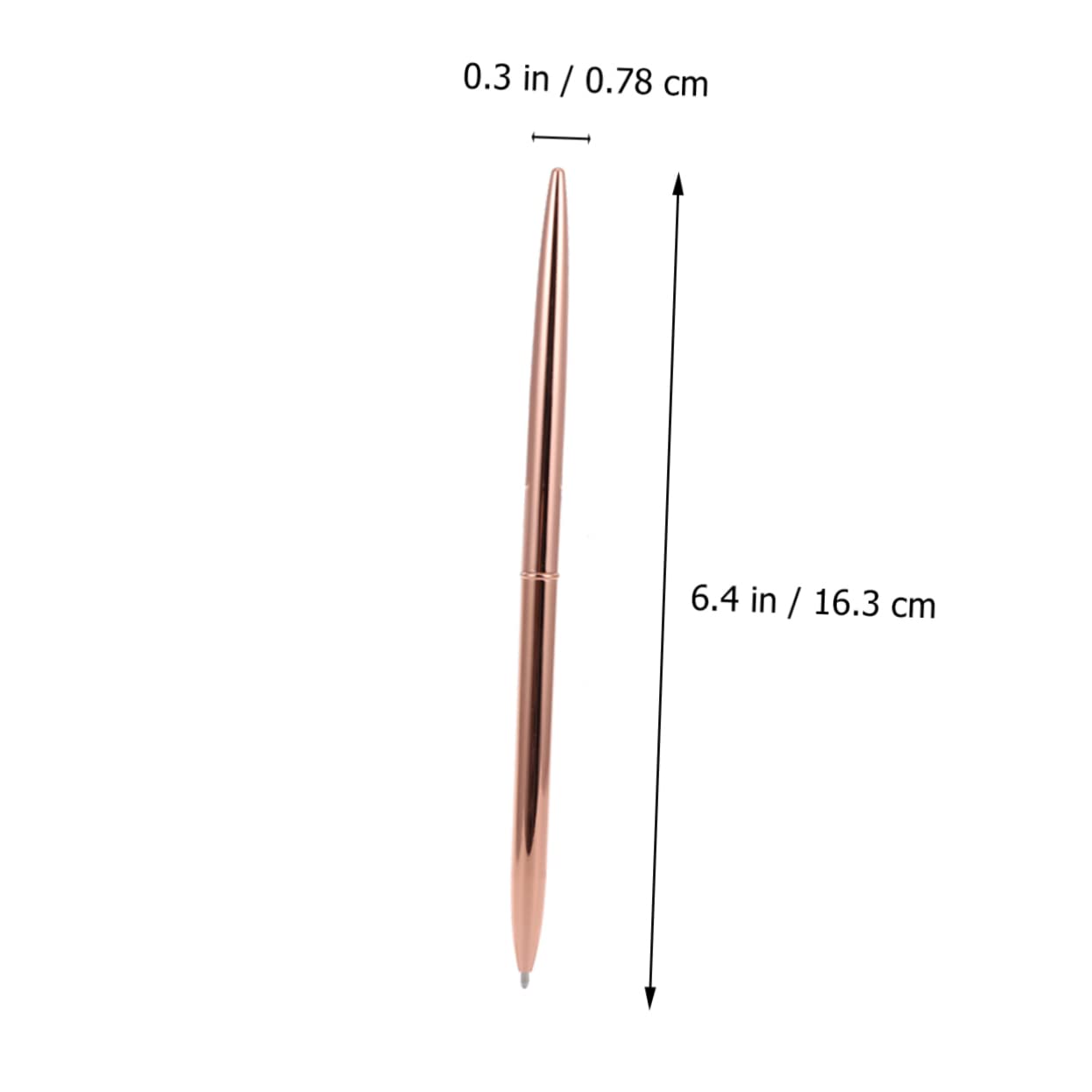 Operitacx 18pezzi Penne Sfera Metallo Con Testa Doppia Penne Leggere Con Inchiostro Blu Elegante Per Ufficio e Scuola Rosa