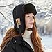 PRKHZYY Fashion Winter Trapper Hat Fluffy Warm Winter Hat with Ear Flaps for Men Women Black