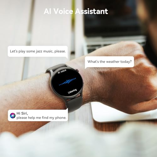 Image of Smart Watch for Men Women, Answer /Make Call, 1.32'' AMOLED Ultra-Clear Screen Fitness Tracker with Heart Rate /Sleep /SpO2 Monitor, Smartwatch for iPhone /Samsung /Android, 110 Sport Mode, 3ATM Waterproof