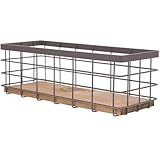 VOSAREA Metall Einfacher Gebrauch Aufbewahrungskorb mit Großer Kapazität aus Eisen und Glatter Oberfläche für Elegante Aufbewahrung im Wohn und Badezimmer