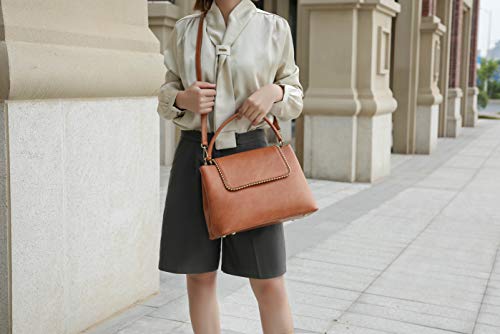 MKF Crossbody Satchel Bags for Women – PU Leather Pocketbook Purse, Shoulder Strap – Lady Top Handle Handbag3