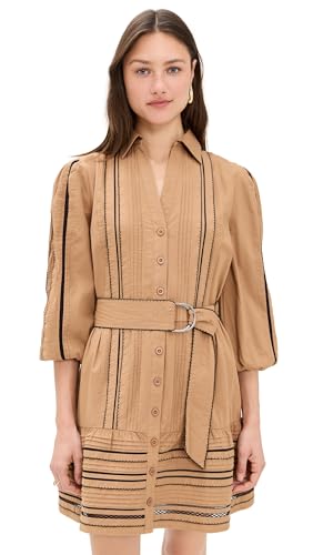 Shoshanna Women's Pintucked Poplin Towns Dress