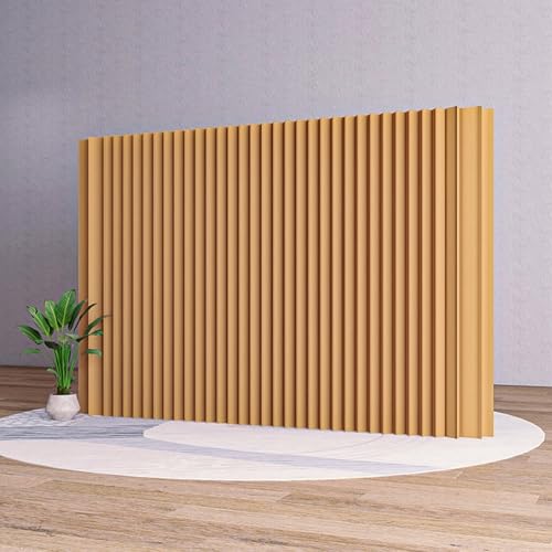 Séparateur de pièce rétractable en papier - Cloison de bureau pliante beige
