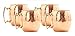 Deco 89 18 Ounce Drinking Mug, Set of 4 Moscow Mule Hammered Copper