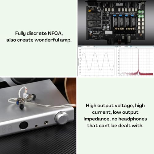 Image of Topping A90 Discrete Fully Discrete Balanced Headphone Amplifier HiFi NFCA 4Pin XLR /4.4MM Balanced /6.35MM SE Out 9800mWx2 Desktop Headphone Amp Preamp with Remote Control (Black)
