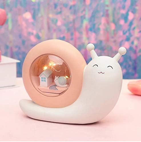 Cute Time Snail Money Jar Small Night Light LED Bedside Decorative Light LED Night Lamp for Children Baby Kids