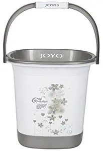 Joyo Plastic Bucket (20 L, Grey)