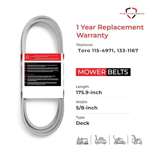 Image of MightyRugged 115-4971, 133-1167 54 in Deck Belt for Toro Titan ZX5400
