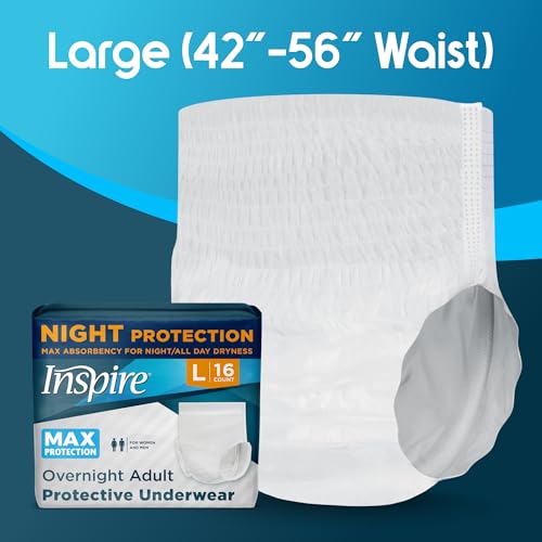 Image of Inspire Adult Diapers Women or Men - MAX Absorbency | Our Most Absorbent and Dry, Incontinence Underwear for Women or Men | Leak Proof Diaper Overnight or Daytime for Heavy