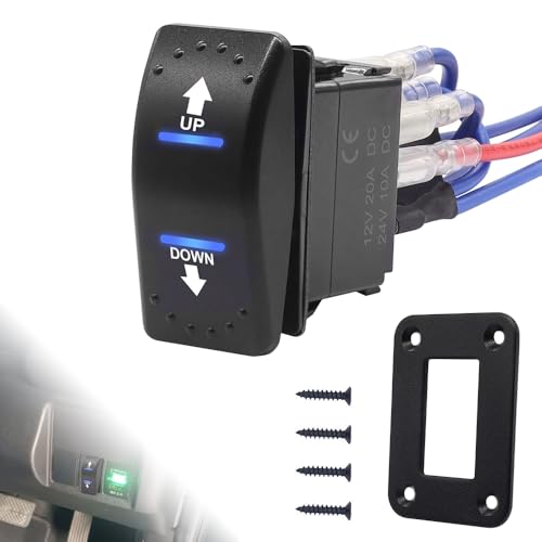 Riisoyu Interruttore Momentaneo A Levetta 7 Pin, Interruttore A Bilanciere Dc 12V 20A Interruttore A Levetta Interruttore Jack Di Alimentazione Contro