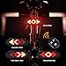 Bike Tail Light with Turn Signals Wireless Remote Control Waterproof Bicycle Rear Light Back USB Rechargeable Ultra Bright Safety Warning Cycling Taillight for Night