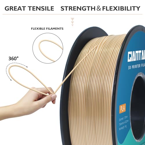 Image of GIANTARM 3D Printer Filament, Bone White Pla Filament, 1Kg(2.2lbs) Spool, 1.75mm Dimension Accuracy + /- 0.03mm, 3D Printing Filament