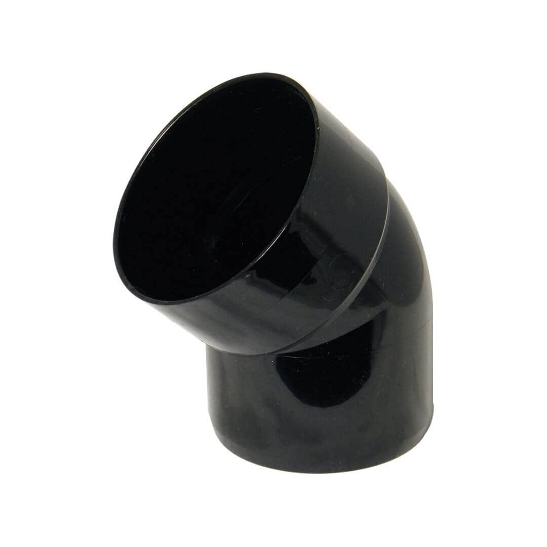 FLOPLAST 110mm Ring Seal Soil Offset Bottom Bend - Black -