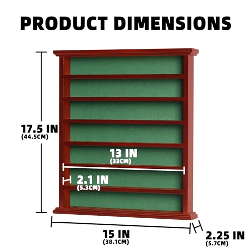 Image of DisplayGifts Golf Gift 49-Golf Ball Display Case Cabinet Rack, No Door Open Rack Mahogany Finish