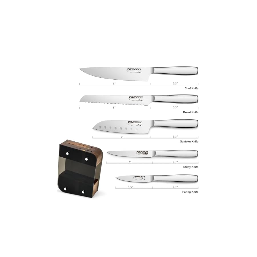 Knife-Set-for-Kitchen-with-Block-Sharp-Knife-Set-6-Piece-High-Carbon-Mirror-Polishing-Stainless-Steel-Chef-Knife-Set-with-Gift-Box Topfeel Knife Set for Kitchen with Block, Sharp Knife Set 6 Piece, High Carbon Mirror Polishing Stainless Steel Chef Knife Set with Gift Box