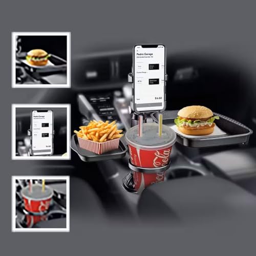 Bandeja portavasos giratoria 5 en 1 para auto miniatura 4