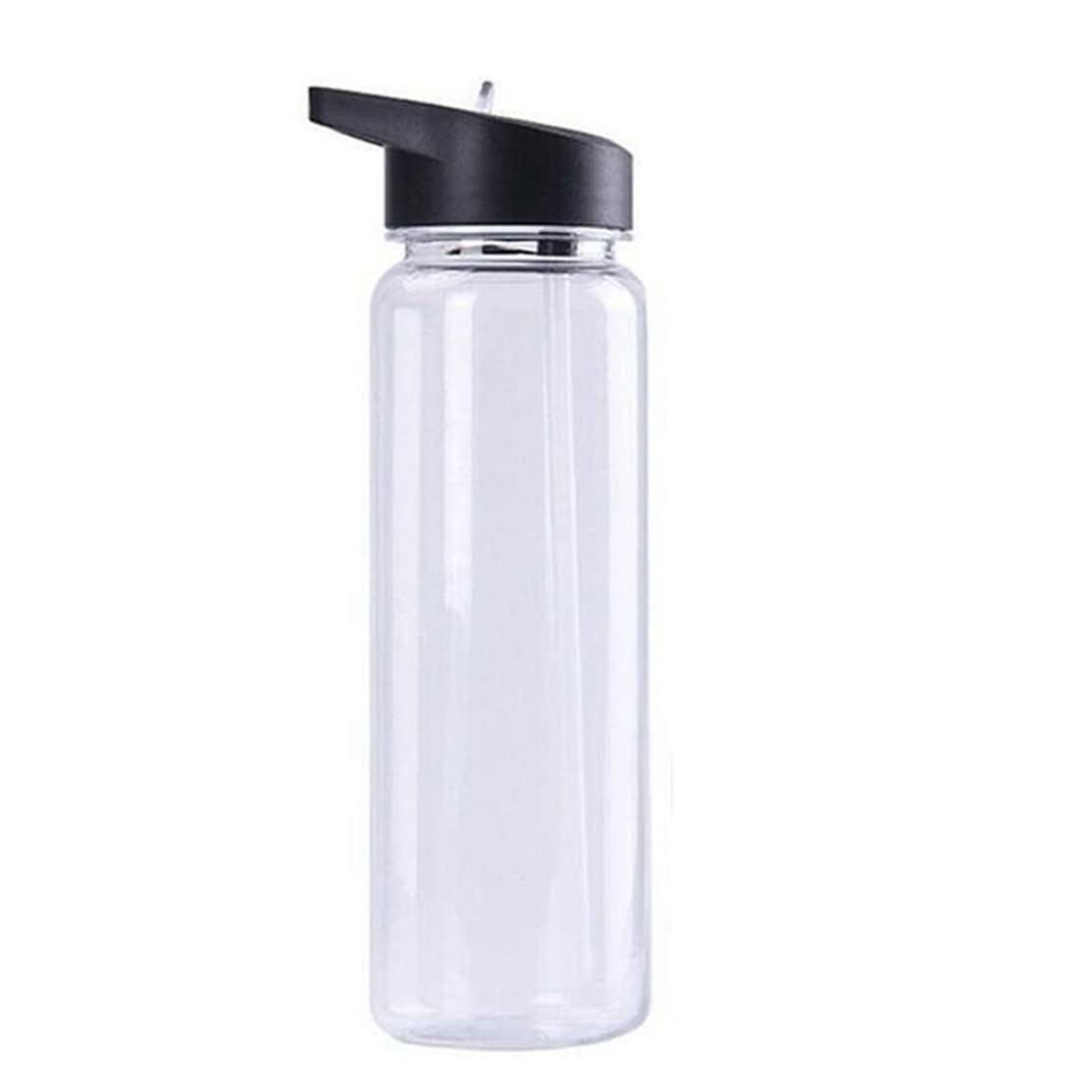 Clear water bottle, water bottle with straw for adults, aesthetic water bottle with straw, sports water bottle with straw, flip-top beverage bottles, gym, water cup