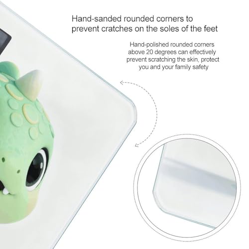 Báscula digital de baño Cute Dino con pantalla LCD miniatura 4