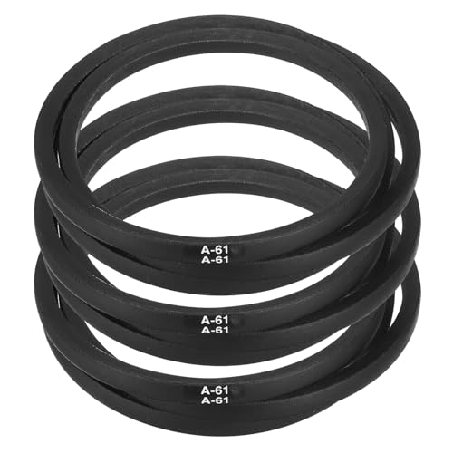 Image of uxcell 3pcs A61 or 4L630 Classic Wrapped Rubber V-Belt, 61 inch(1550mm) Inside Circumference, A Profile V Belt