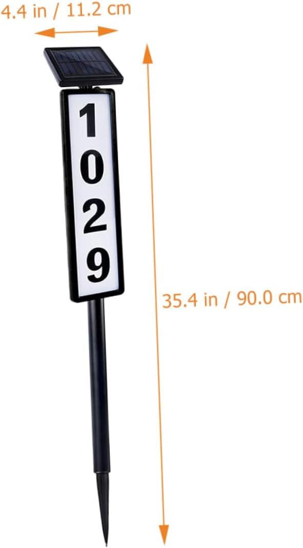 1set Solar Address Light for Outdoor Use Dual Temperature House Number Sign Illuminated Garden Decoration Easy to Install Solar Powered