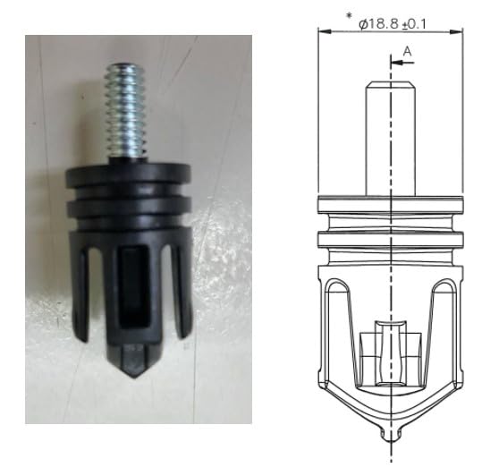 Image of POWERTEC 72217 T-Bolts and Finishing Cones for 71820 Bench Dog Puck, 4 of Each