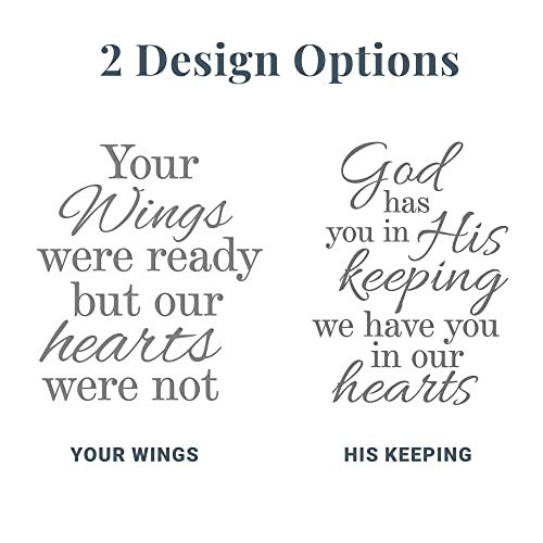 Let's Make Memories Personalized Wings Of Love Memorial Stone - Sympathy Garden Marker - His Keeping #TOP3