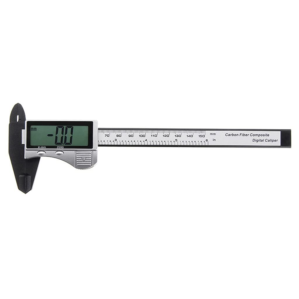 Caliper digital de plástico que evita rayar piezas delicadas con medición electrónica de 150mm