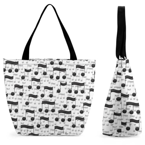 Sac à bandoulière notes de musique grand sac de voyage et shopping urbain